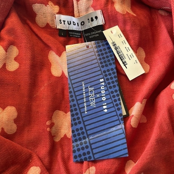 Studio 189 X J. Crew fringed wrap dress in dot BL582 Red White L - Picture 5 of 7